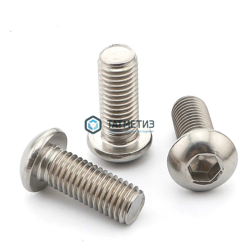 Винт ISO 7380  М 8 х 12 (10.9) ОКСИД с полукруглой головкой и внутр.шестигранником -  магазин крепежа «ТАТМЕТИЗ»