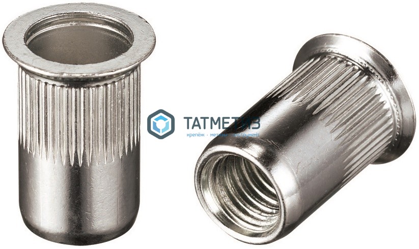 Заклепка резьбовая потайной борт М 6 L=15,5 (1,5-4,0) мм NX | «ТАТМЕТИЗ» Заклепка резьбовая потайной борт М 6 L=15,5 (1,5-4,0) мм NX - магазин крепежа «ТАТМЕТИЗ»