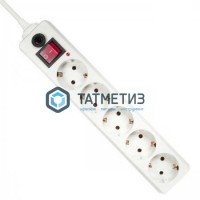 Удлинитель с сет.фильтром 5 х 5м с/з, 10А, IP20, 500SH-5-W ПВС3*0,75 BURO 992295 -  магазин крепежа «ТАТМЕТИЗ»