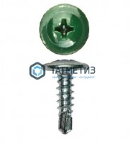 Саморез п/ш сверло 4,2x16 RAL 6002 | «ТАТМЕТИЗ» Саморез п/ш сверло 4,2x16 RAL 6002 - магазин крепежа «ТАТМЕТИЗ»