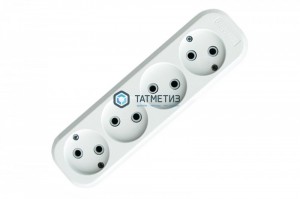 Колодка удлинителя 4-м б/з, АВС-пл. UNIVersal E204 -  магазин крепежа «ТАТМЕТИЗ»