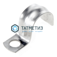 Скоба однолапковая, цинк 25-26 мм, отв. d 6,5мм (100 шт/уп) -  магазин крепежа «ТАТМЕТИЗ»