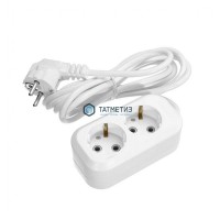 Удлинитель бытовой 2х3м с/з 10А, ПВС 3x0,75, UNIVersal У10-553 -  магазин крепежа «ТАТМЕТИЗ»