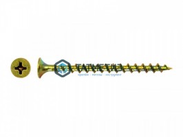 Саморезы потай по дереву желтые, PH2  3,8х65 (2 500 шт/уп) МС -  магазин крепежа «ТАТМЕТИЗ»