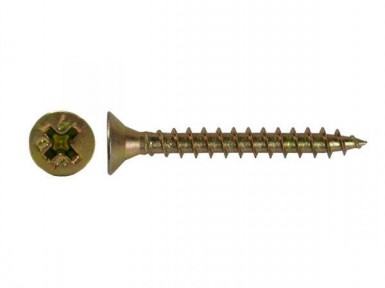 Саморезы потай по дереву желтые, PH2  3,5х51 (8 000 шт/уп) SR -  магазин «ТАТМЕТИЗ»