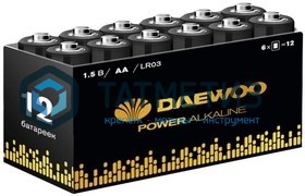Батарейка алкалиновая тип AA / LR6 1.5В POWER Pack-24 (уп.24шт) DAEWOO Батарейка алкалиновая тип AA / LR6 1.5В POWER Pack-24 (уп.24шт) DAEWOO