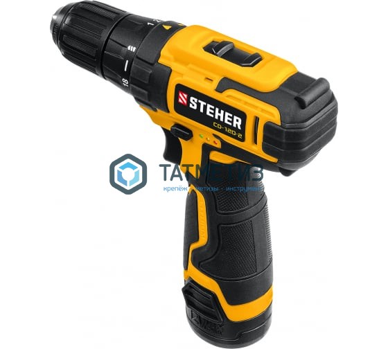 Дрель-шуруповерт 12 В STEHER, 30 Н·м, 2 АКБ (2 А·ч),кейс Дрель-шуруповерт 12 В STEHER, 30 Н·м, 2 АКБ (2 А·ч),кейс